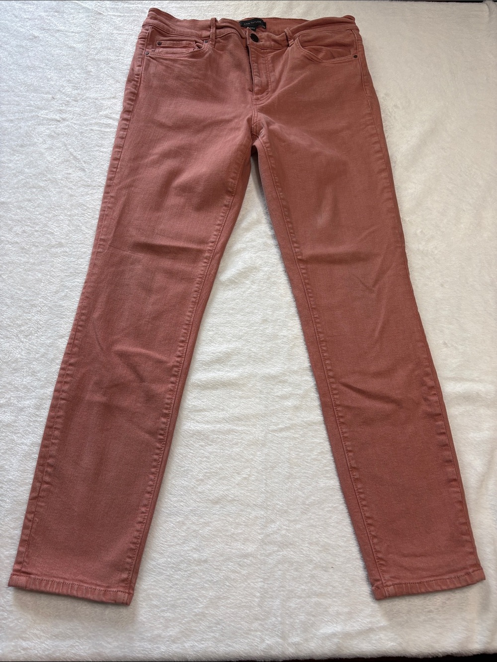 Ann Taylor Skinny Jeans in Dusty Rose